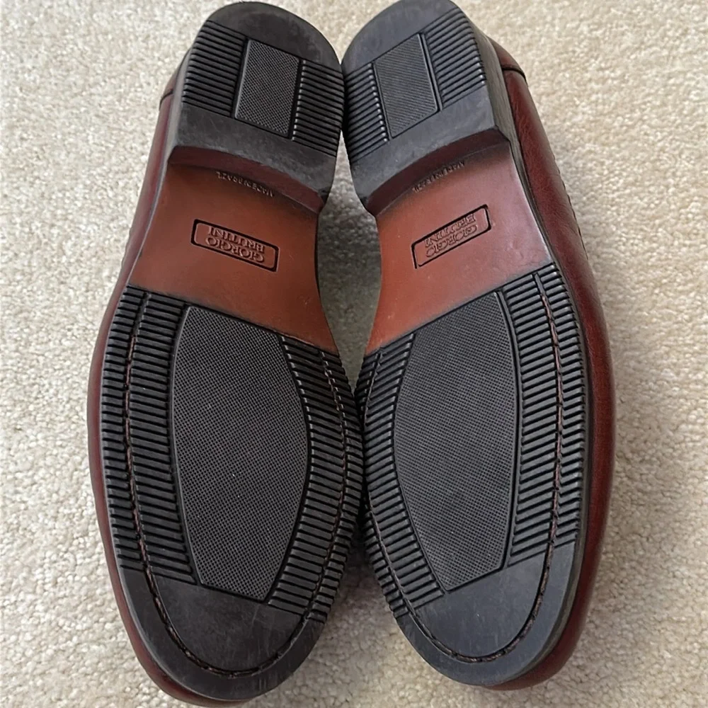 Giorgio Brutini Men's Leather Tassel Loafers - Rich Brown made in Brazil 11M